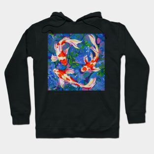 Koi - Acrylic koi fish painting Hoodie